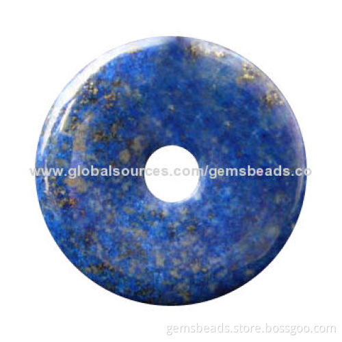Gemstone donut pendant in lapis lazuliNew
